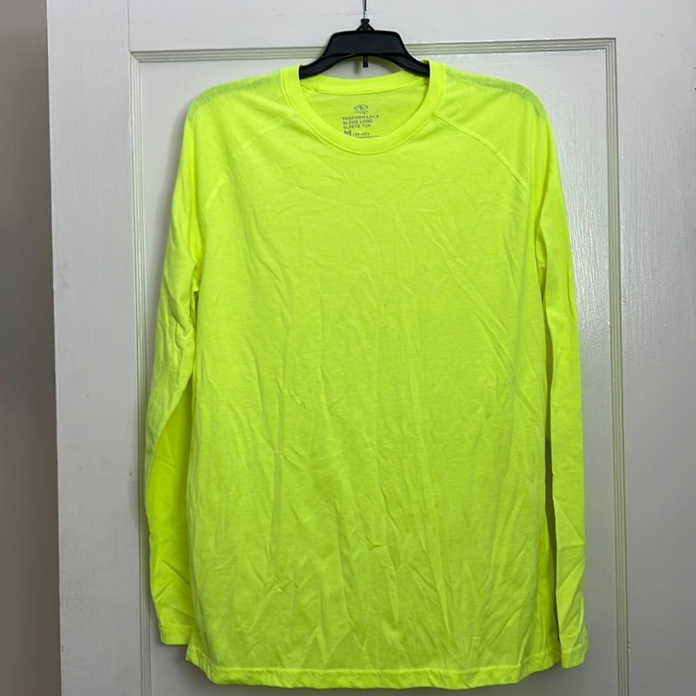 Neon yellow long sleeve shirt